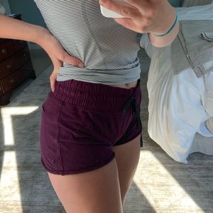 LULULEMON Purple Comfy Shorts- Size 4